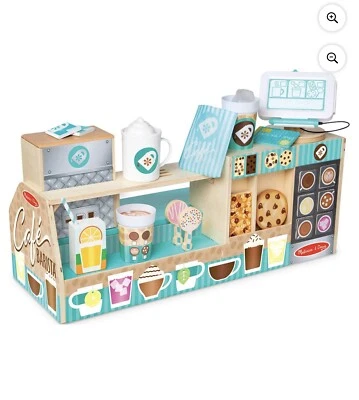 Melissa & Doug Wooden Café Barista Coffee Shop (35 Pieces) - FSC Certified