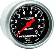 Autometer Gauge, Sport-Comp, Pyrometer (EGT), 2 1/16 in., 900 Degrees C, Digital Stepper Motor, Each