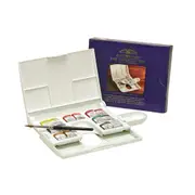 Winsor & Newton Professional 14-Watercolour Paint Half Pans Compact Set w/ Brush