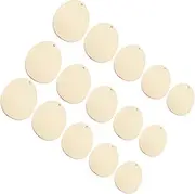 25pcs Egg Wood Chips DIY Wooden Chips Blank Wood Chip Wooden Ornaments DIY Supplies DIY Decor Wooden Egg Slices for Crafts Wood Craft Material DIY Egg Slices DIY Accessories Beige COHEALI