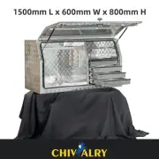 1500mm Aluminium Checker Plate Full Opening Toolbox with Built-in Drawers