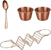 2set Rustproof Taco Holder Stands with Spoon Salad Cup Tray Holds Up to 3 Tacos Taco Serving Set Tray Holds Up to 3, C