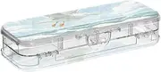 Yoogain Seagull Flying over The Ocean Waves Plastic Pencil Box 2 Layer Boxes Pens Case For Stationery With Snap Lid