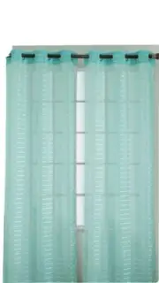 Wanda Voile 76 x 84 in. Grommet Top Panel Pair Set of 2 Color Cyan TWT
