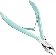 Professional Cuticle Cutter & Pusher Trimmer Manicure Tools with Double Spring– Perfect Nail Care Tool for Manicure & Pedicure Beauty at Home/Spa/Saloon Green (Pack of 1)