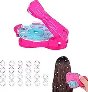 Hair Gem Machine with 220 Rhinestones, DIY Hair Bedazzler Kit, Shimmer Radiance Diamond Collection Starter, Shining Bling Sparkle Stapler Machine Set for Clothes Craft Hat Backpack Decorate