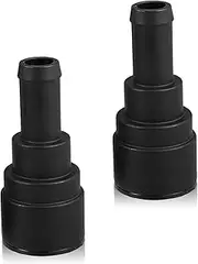leechio Car Heater Coolant Hose Connector, Plastic Cooling Water Hose Thermostat Cover Connector, Replacement OE#15032062 15151873 15151875, Compatible with Buick GMC Chevrolet Ford Lincoln (Black)