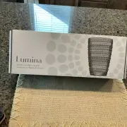 Godinger Lumina Set Of 4 10oz Crystal Smoke Gray Highball Glasses NEW IN BOX