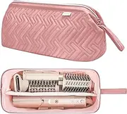 [Leudes] Hair Tools Travel Bag for Shark Flexstyle Carrying Case Portable Shark Hair Air Wrap Dryer Case Waterproof Dustproof Flat Curling Iron Travel Organizer (Dark Pink)