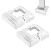 White 2 Pack Post Base Cover,Split Deck Post Base Cover Fits 1.5"-1.6" Post w...