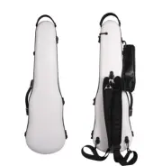 Full Size Violin Case Carbon Fiber White Violin Box Strong Protect Light Cases