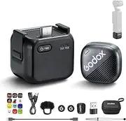 GODOX Cube-op3 Wireless Microphone, 18W Fast-Charge Seamless Microphone with 48kHz/24bit Hi-Res Audio, Wireless Lavalier Mic,Noise Reduction, 200M (656ft.) for Camera/Phone/PC(APP Operation)