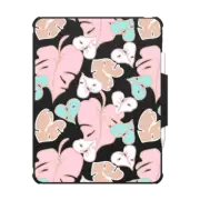 iPad Pro 13-inch (M4) Impact Folio Case Pastel Tropical Leaves Transparent