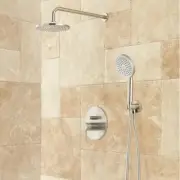 S.H Lattimore shower system with rainfall shower head&hand shower-Brushed Nickel