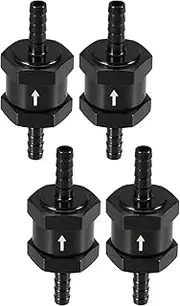 X AUTOHAUX Fuel Check Valve One Way/Inner Non Return One Way Check Valve for Car Fuel Petrol Gasoline Diesel/Durable 0.24" 6mm OD / 4 Pcs Black