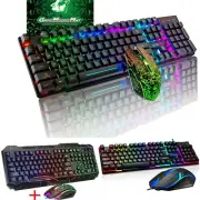 Wireless/Wired Computer PC Gaming Keyboard Mouse Combo Mechanical LED Backlit