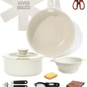 11-Piece Nonstick Ceramic Cookware Set White