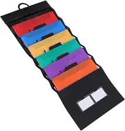 SECFOU Folder Innovative Accordion Pocket Receipt Coupon Organizer Card Ticket Holder Wall Document Holder Hanging File Holder Paper File Organizer Accordion Pockets Black Plastic
