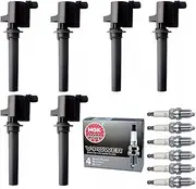 Pack of 6 Ignition Coil And Platinum Spark Plug Replacement For Ford Mazda Mercury Escape Taurus Freestyles Tribute Mariner Montego Sable 3.0L V6 DG500 SP493 FD502