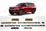 Gloss Black Front Rear Door 4x4 Overland Emblem 2022+ Jeep Grand Cherokee 2RowWK (for: Jeep)