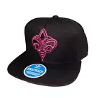 Adidas New Orleans Hornets Hat Cap Mens Adjustable Snapback Black With Pink Logo