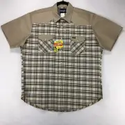 WRANGLER Mens Shirt Checotah Brush Propper Size XL Western Cowboy Cut Snap Pearl