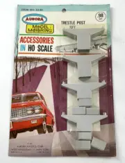 AURORA Model Motoring Slot Car Trestle Post Set (x4) In HO Scale - Vintage NOS