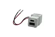 HPM Excel / Linea Type A+C USB Charger Mechanism White | USBN2ACMWE