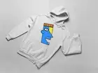 Laughing Face White Pullover Hooded Sweatshirt