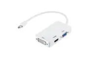 Astrotek 3 in1 Thunderbolt Mini DisplayPort DP to HDMI DVI VGA Hub