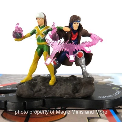 Giant-Size X-Men ~ GAMBIT / ROGUE #058 HeroClix GSX CHASE rare miniature w/card