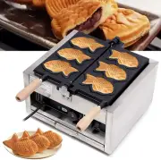 Electric 1500W Taiyaki Fish Waffle Maker, 3 Mold Non-Stick Cooking Plate Cake Wa