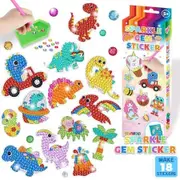 DIY Sparkle Gem Children's Kids 6 Stickers Cartoon Diamond Painting,Fun Arts and Crafts Kits Magical Cute Art 19x19cm Unicorn