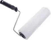 Veemoon Self Leveling Defoaming Roller Spiked Tool for Air Bubble Removal Various Surfaces Efficient Cement Roller for Floor Wall and Canvas Applications