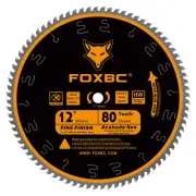 12-Inch 80-Tooth Miter Saw Blade, Crosscutting, Tungsten Carbide