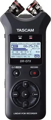 Tascam DR-07X Stereo Handheld Digital Audio Recorder with USB Audio Interface, B