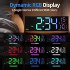 16inch Large Digital Wall Clock with Remote Control Screen Dispaly LED M7J2 Y4I8