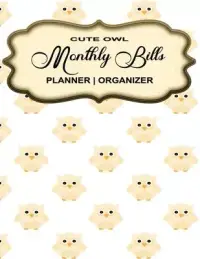 在飛比找博客來優惠-Cute Owl - Monthly Bills Plann