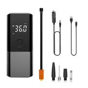 Portable Car Air Pump Mini Electric Tire Inflator Handheld Tire Pressure Gauge Digital Display Car Charger Cordless Car