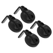 4Pcs Mason Jar Pour Spout Lid, Mason Jar Lids with Handle, Black