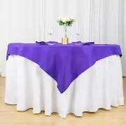 PURPLE 54" Premium Quality SQUARE POLYESTER TABLECLOTH Wedding Party Dinner Home