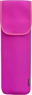 Heat Resistant Neoprene Curling Iron Cover Bag, Universal Curling Iron Cover Sleeve, Flat Iron Curling Wand Travel Case Pouch for Travel, Gym, or Home, 15 x 5 Inches, Rose Pink
