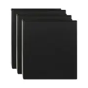 3x Marbig Clearview 3 D-Ring Insert Binder A4 File 50mm Document Organiser Black