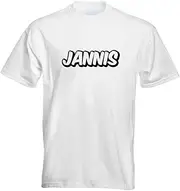 [Kiwistar] Jannis First Name Boys T-Shirt Printed Design Print Gift Idea
