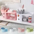 Plastic Storage Box Drawer Style Pen Container Student Gift