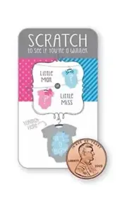 Bow or Bowtie? Gender Reveal Baby Shower Party Game Scratch Offs Cards BOY