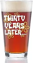 30th Birthday Gifts for Men – Funny Beer Glass with “30 Years Later” Design – 16oz Nostalgic Pint Glass – Retirement Gift, Husband Gift, Holiday or Anniversary Present