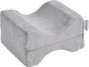ZOAN Memory Foam Knee Pillow, Knee Pillow for Side Sleepers, Leg Pillow for Side Sleeping, Hip and Back Pain, Sciatica Pain Relief Pillow Grey