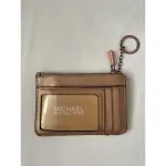 MICHAEL KORS 玫瑰金鑰匙圈零錢包 MK