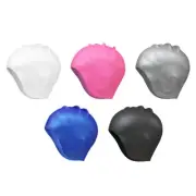 Waterproof Swimming Pool Cap Swimming Cap Ear Protection Elastic Silicone